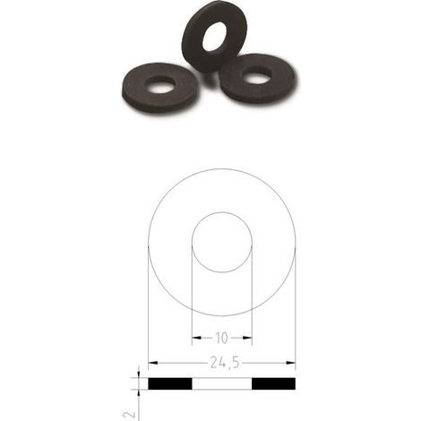 Guarnizione gomma nera da 3/4" per tubi carico lavatrice 102600GN