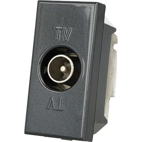 Presa TV Passante Maschio Nero Compatibile Bticino Axolute SD2173D (1/3)