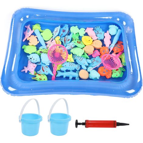 Jeu de pêche magnétique pour enfants, table d'eau gonflable amusante pour jouer à la pêche en extérieur ou en intérieur. (1/5)