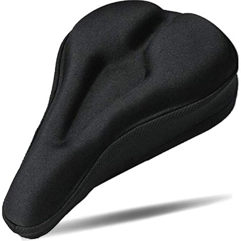 Fahrradsattelbezug, ergonomischer Fahrradsattelbezug, bequemes Fahrradsattelkissen aus Memory-Schaum, 28 x 18 cm Fahrradkissen für Rennräder, E-Bikes und Heimtrainer (1/5)