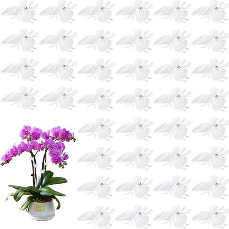 Lot de 40 Mini Pinces à Orchidées, 3cm Attache Tomates Clips, Orchidées Pinces de Support, Clip en Plastique Sécurisé pour Plantes, Pinces Supports Tige Plante pour Orchidées, pour Plantes Grimpantes (1/5)