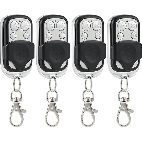 4 Pièces Telecommande Universelle Portail Compatible 433 MHz Bip Portail Télécommande Portail Garage sans Fil à 4 Boutons pour Porte de Garage et Voiture (1/5)