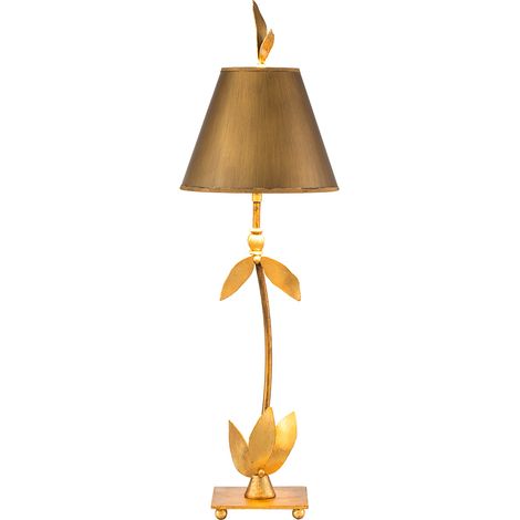 Lampada Da Scrivania Contemporanea Red Bell Acciaio Foglia Oro 1 Luce E27
