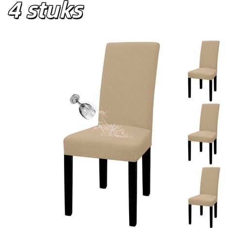 Housses de chaise de salle à manger jaunes extensibles et épaisses avec dossier haut déhoussables et lavables en machine pour maison restaurant salle de réception et protection des chaises (1/5)