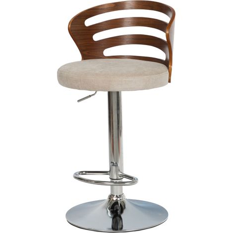 Amadeus - Tabouret de bar réglable Emilio taupe 65-75 cm (1/3)