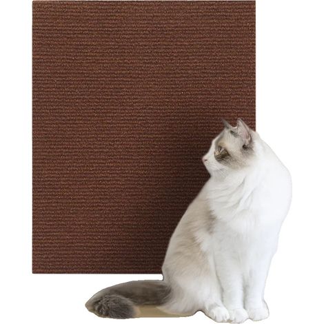 Tapis à gratter pour chat, design ajustable, protecteur de meubles, Marron, 60X60CM-a (1/2)