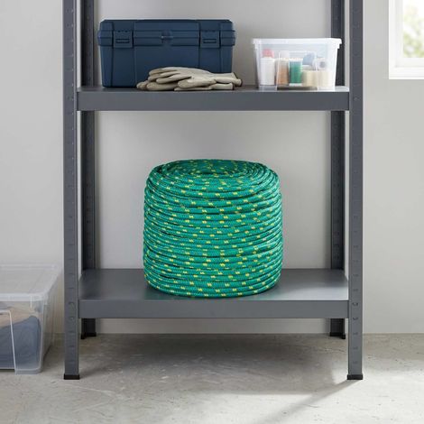 Corde utilitaire polyvalente en polypropylène 8 mm x 50 m – Résistante à l'eau salée, flotte sur l'eau – Verte (1/5)