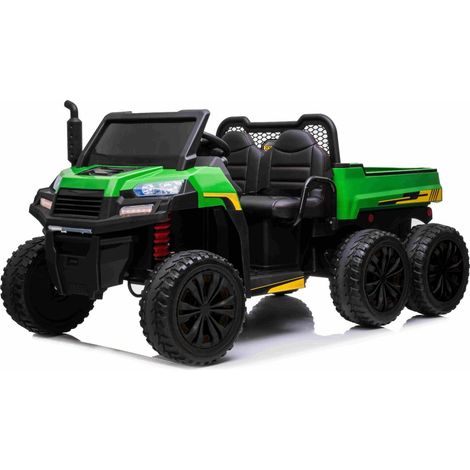 FarmTrac 6x6 Utlity Truck With Tipper Children's 24V Electric Ride on UTV (Green) (1/4)