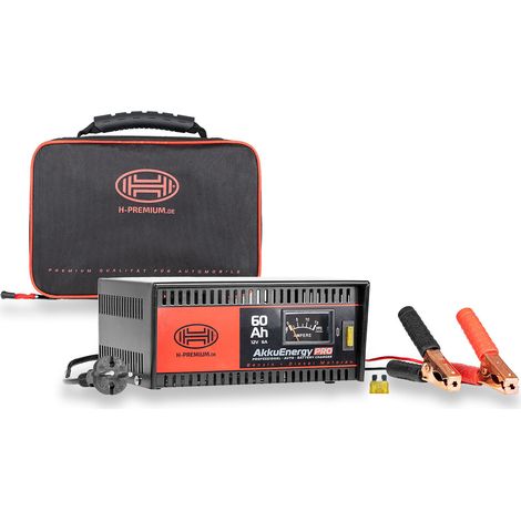 HEYNER® Batterieladegerät 12V 6A I Premium Ladegerät für AGM & Bleisäure Batterien mit Amperemeter, Sicherungsschutz & Aufbewahrungstasche I Auto Batteriepflegegerät