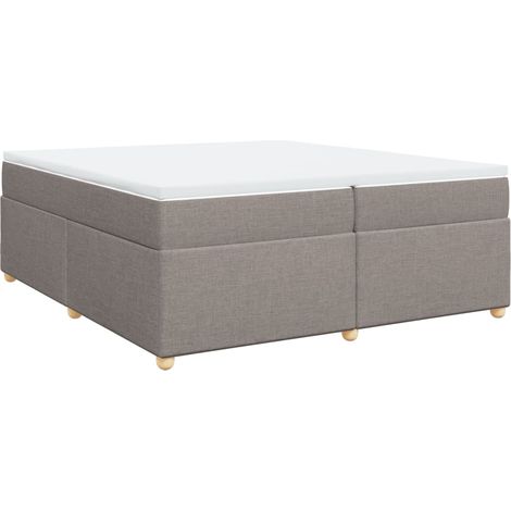 Giroletto a Molle con Materasso Tortora 200x200 cm in Tessuto vidaXL (1/5)