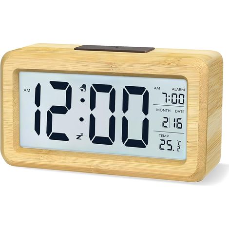 Réveil Numérique, Réveil Matin LCD Horloge Digitale (1/5)