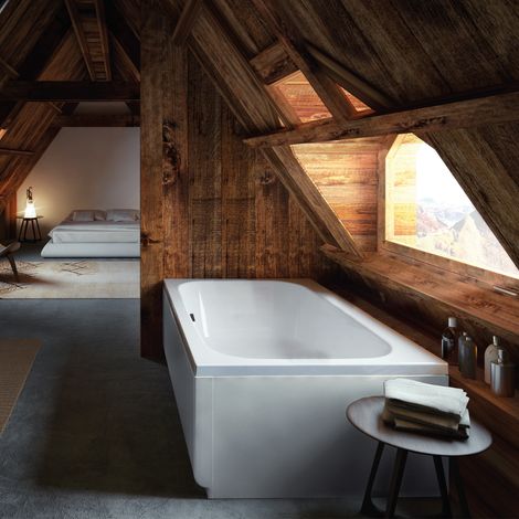 Vasca da bagno rettangolare ad incasso in acrilico lucido bianco solo guscio - 180x80 cm