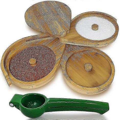 Ensemble de grattoirs à bord à trois niveaux avec grattoir à bord en bambou et sel pour préparer des margaritas. (1/5)
