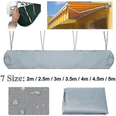 Housse imperméable pour auvent de terrasse extérieure, housse imperméable pour volet roulant télescopique, protection contre la poussière (1/3)