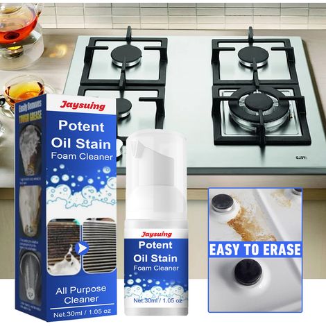 Kitchen grease foam cleaner, stovetop and range hood stain remover, heavy-duty grease foam cleaner - 30ml (1/5)