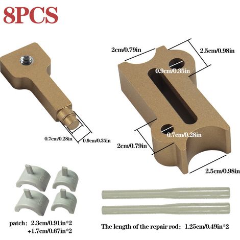 Reparaturwerkzeug für PVC-Wasserrohre, Thermofusions-Reparaturset für Wasserrohre, speziell entwickelt zum Abdichten und Reparieren von Lecks und Beschädigungen an 4/8- und 6/8-Zoll-Rohren. (1/4)