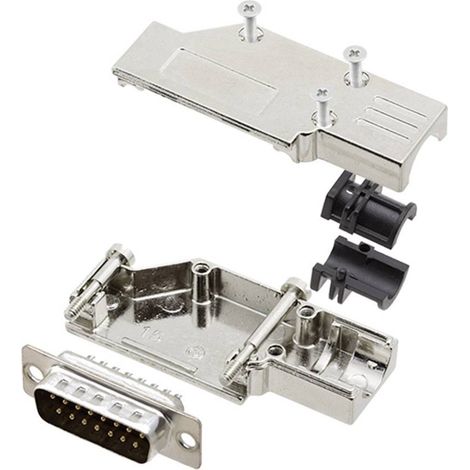 Kit embase SUB-D mâle Nombre de pôles: 15 encitech DCMR-FK-15-DBP-K 6355-0065-02 90 ° fût à souder 1 (1/2)