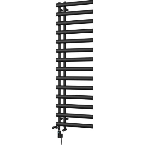 Elyan - Black Dual Fuel Towel Rail H1592mm x W500mm Thermostatic WIFI (1/3)