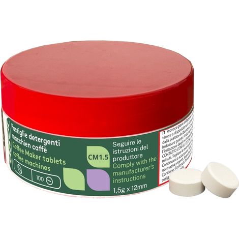 100PZ PASTIGLIE DETERGENTI MACCHINA CAFFE ESPRESSA E SUPERAUTOMATICA