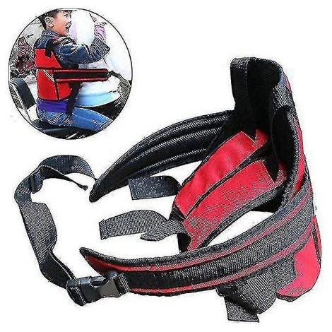 Ceintures de sécurité pour enfants, ceintures de sécurité pour moto, harnais bébé, résistance aux chutes, rouge (1/5)