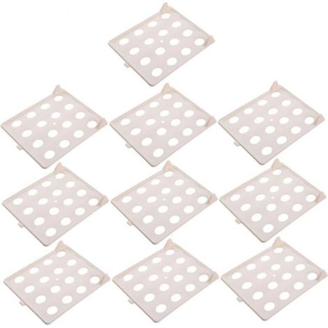 10-teiliges Kleiderschrank-Organizer-Set, Kleiderständer, T-Shirt-Organizer, knitterfrei, Kleideraufbewahrungsständer, beiges Faltbrett (1/4)