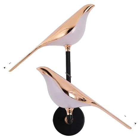 Lámpara colgante, diseño moderno, interior versátil, un pájaro - 2 piezas, blanco frío (1/2)