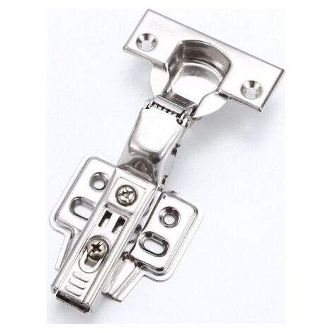 Lot de 2 charnières de porte de placard de cuisine à fermeture lente, avec mécanisme de fermeture amortie intégré (facile à installer + amovible) (1/5)