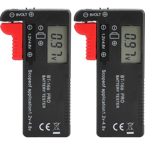 Testeur de capacité de batterie numérique (lot de 2) - Outil de test de tension (1/5)