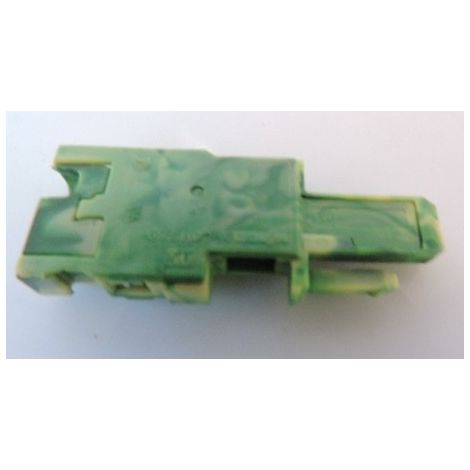 Connecteur femelle 1 fil 4mm² 1P vert-jaune module de départ avec plaque d'extrémité intégrée (à l'unité) WAGO CONTACT