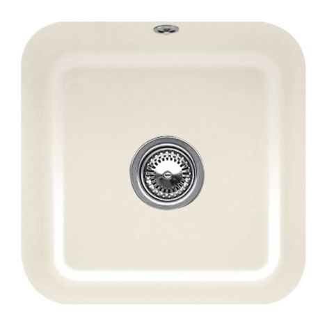 VILLEROY ET BOCH Cisterna 50 Cream CeramicPlus fregadero de 1 seno con vaciador manual
