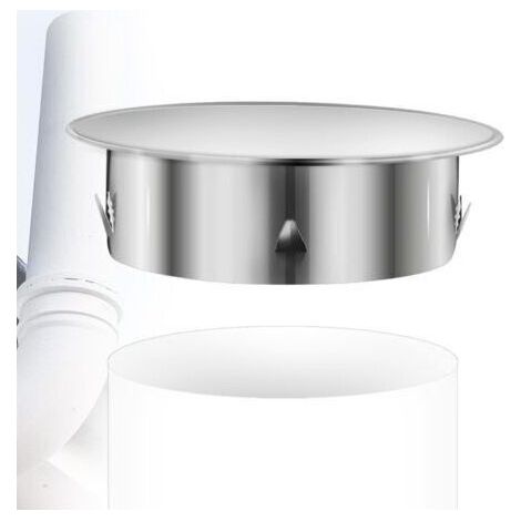 Bouchon Cheminée Perforé 180mm Bouchon pour Tuyau de Poêle en Acier Inoxydable Ø 170mm Profondeur 51mm (1/4)
