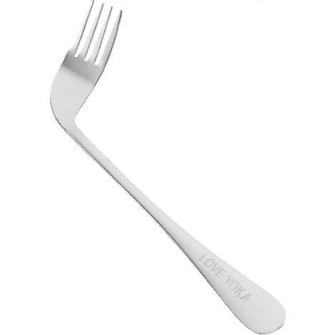 Fourchette coudée pour gaucher, légère et ergonomique, pour manger et servir, vaisselle p20241126600 (1/4)