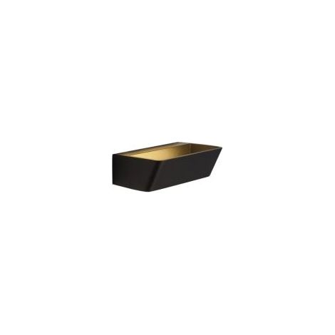 Mantra Aplique de pared LED ALTEA 15W con luz indirecta, negro 3000K, 100x160x100mm (1/3)