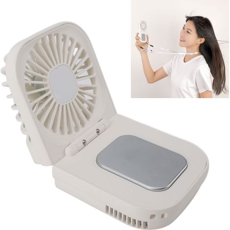 Mini ventilador portátil recargable por USB (2000 mAh), plegable, fabricado en aleación de aluminio, ideal para la oficina y los viajes. (1/5)