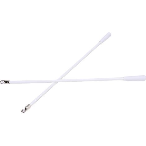 2 pièces tiges d'inclinaison stores verticaux blanc fibre de verre avec poignée crochet rechange accessoire fenêtre 43.2 cm / 17 in (1/5)