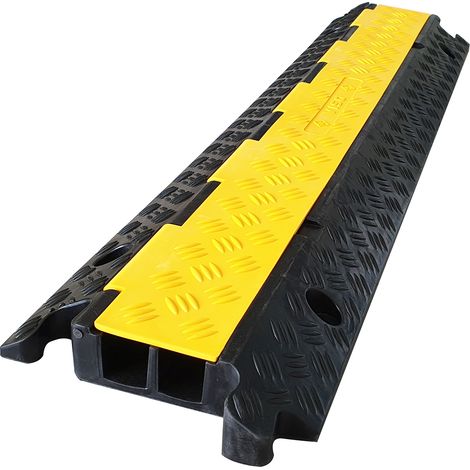Protège câble RS PRO, Ø interne: 20 x 40mm 985 x 32mm, long.: 985mm, larg.: 250 mm, PP Noir/Jaune ( Prix pour 1 ) (1/4)