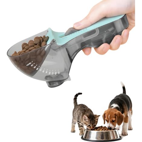 Doseur Croquettes Chien, Ajustables Poignée Confortable D'aliments Gobelet Doseur Chien avec Graduation Graduée pour aux Chats et aux Petits Chiens