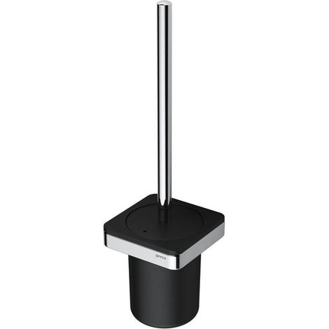 Geesa Frame Brosse de toilettes avec support Noir / Chrome (tête de brosse noire) (1/2)