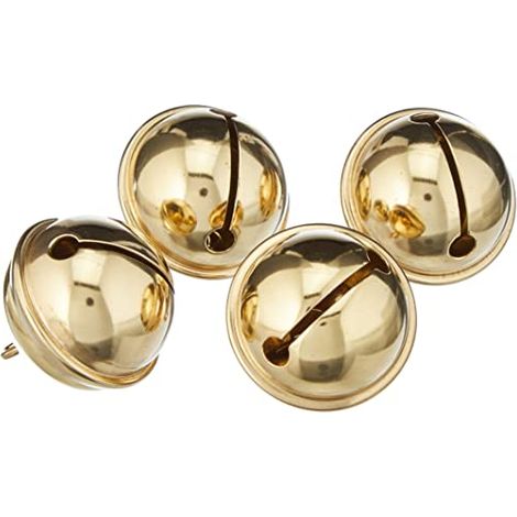 Rayher Deko-Campanelli di Metallo (Tondi), Oro, Busta 4 Pz, 2503406 (1/4)
