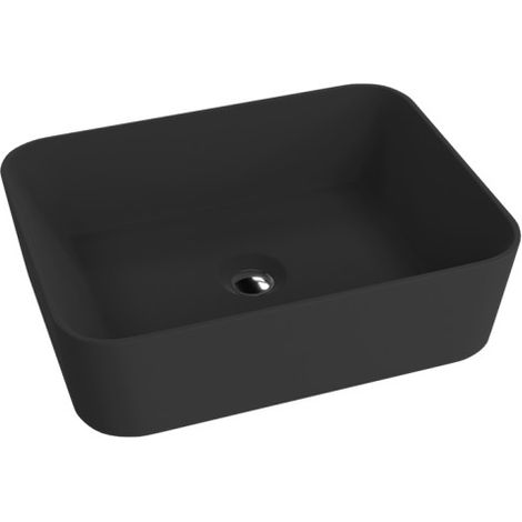 Vasque à poser LAVITA Vasque à poser élégante et compacteProduit en porcelaine de haute qualité rectangulaire 49x38x13,5 cm  Noir