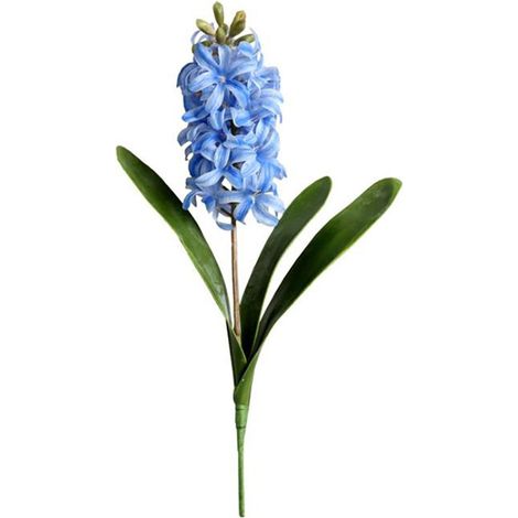 Lot de 3 jacinthes artificielles bleues (PE) - Bouquet multifonctionnel de jacinthes artificielles pour la cuisine, le rebord de fenêtre ou le salon (1/5)