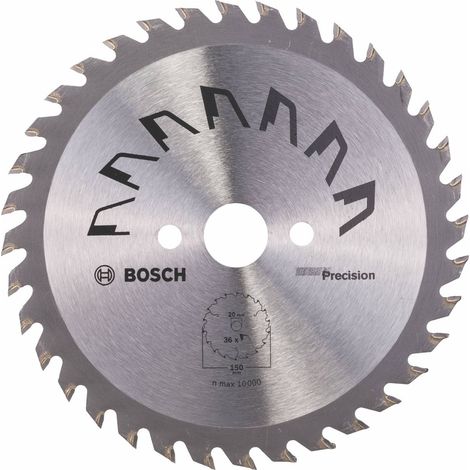 1x Lame de Scie Circulaire Precison (pour Bois, Ø 150 x 2.5/1.5 x 20/16 mm, 36 Dents, ATB, avec 1x Bague de Réduction 16 mm, Accessoire Scie Circulaire) (1/2)