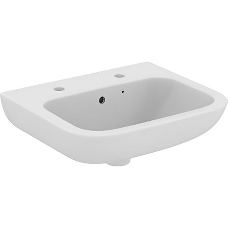Armitage Shanks Contour 21 Basin with Overflow and Chain Hole 500mm Wide - 2 Tap Hole (1/5)