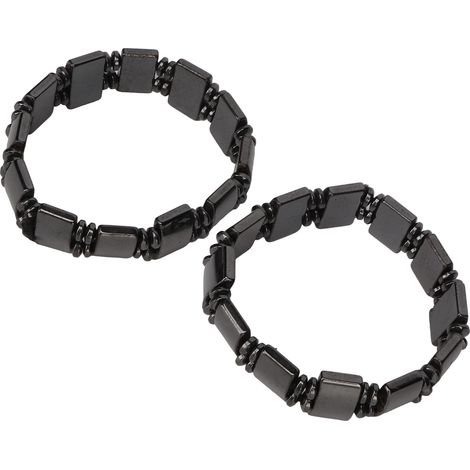 Bracelet magnétique unisexe (lot de 2) pour soulager les douleurs articulaires, l'arthrite et la fatigue. (1/5)