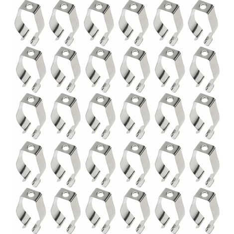 Connexion Tuyau Pince, Pince pour Tuyaux U, Collier de Serrage Trous Tuyau, Colliers de Serrage Type U, Convient pour la fixation de Conduites D'eau, Tube de Lumière, 30 Pcs, (1/5)