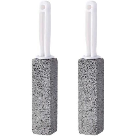 Nettoyant pour toilettes en pierre ponce, pierre ponce pour le nettoyage des toilettes, pierre ponce pour toilettes avec poignée (paquet de 2) (1/4)
