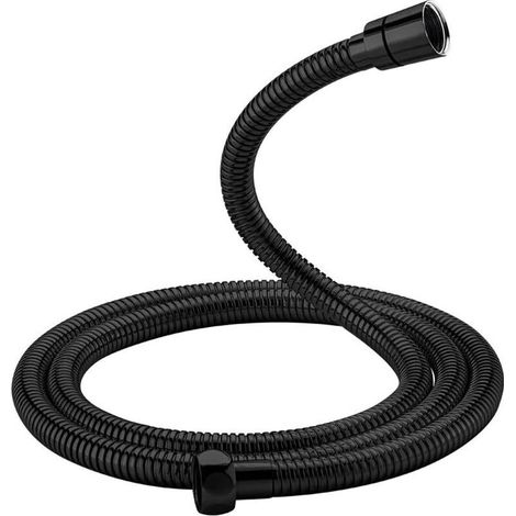 1.5 m,Flexible Douchette, Tuyau de Douche, Anti-Pliure, Acier, Noir (1/5)