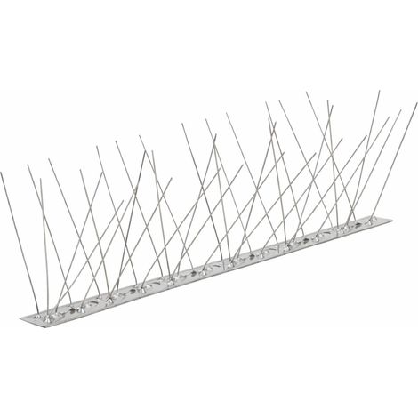 Dissuasori per Piccioni da 25 Metri in Acciaio Inox – 25 Moduli da 100 cm con 80 Spuntoni Anti Uccelli per modulo (1/5)