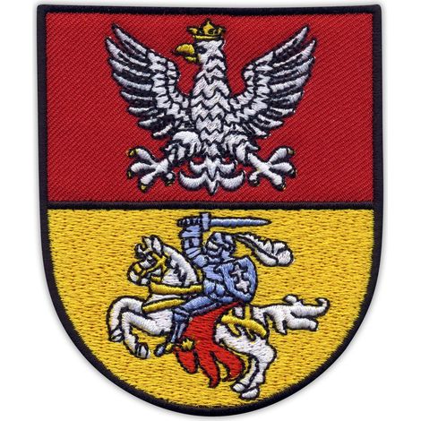 Parche con el escudo de armas de la ciudad de Bialystok - Reverso magnético - Parche/Insignia/Emblema bordado
