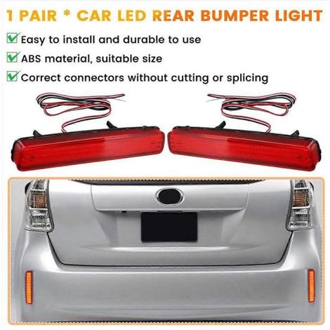 Feu arrière à réflecteur LED pour pare-chocs, feu stop, feu arrière 81920-47010 81910-47010 pour Toyota Prius V (1/5)